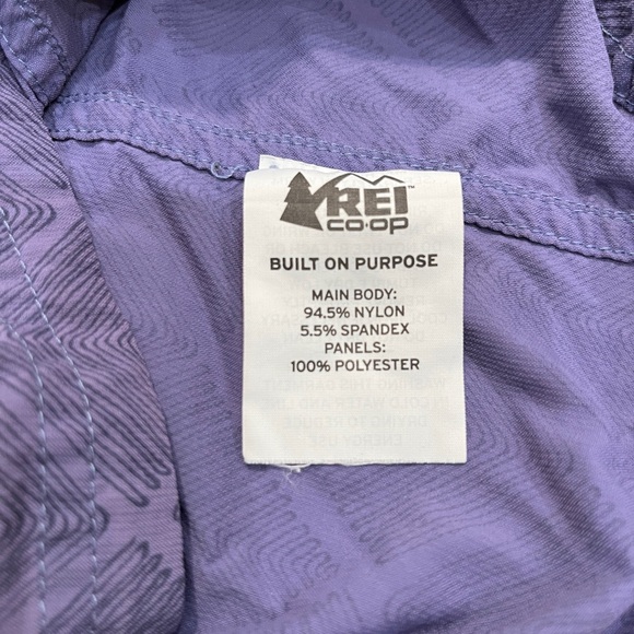 REI CO-OP Sahara Short Sleeve Hiking Shirt Women’s XL Purple Print - Picture 6 of 6